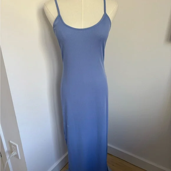 Nasty Gal Blue Ribbed Dress - Picture 1 of 5